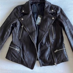 AllSaints Leather Jacket Sz 6